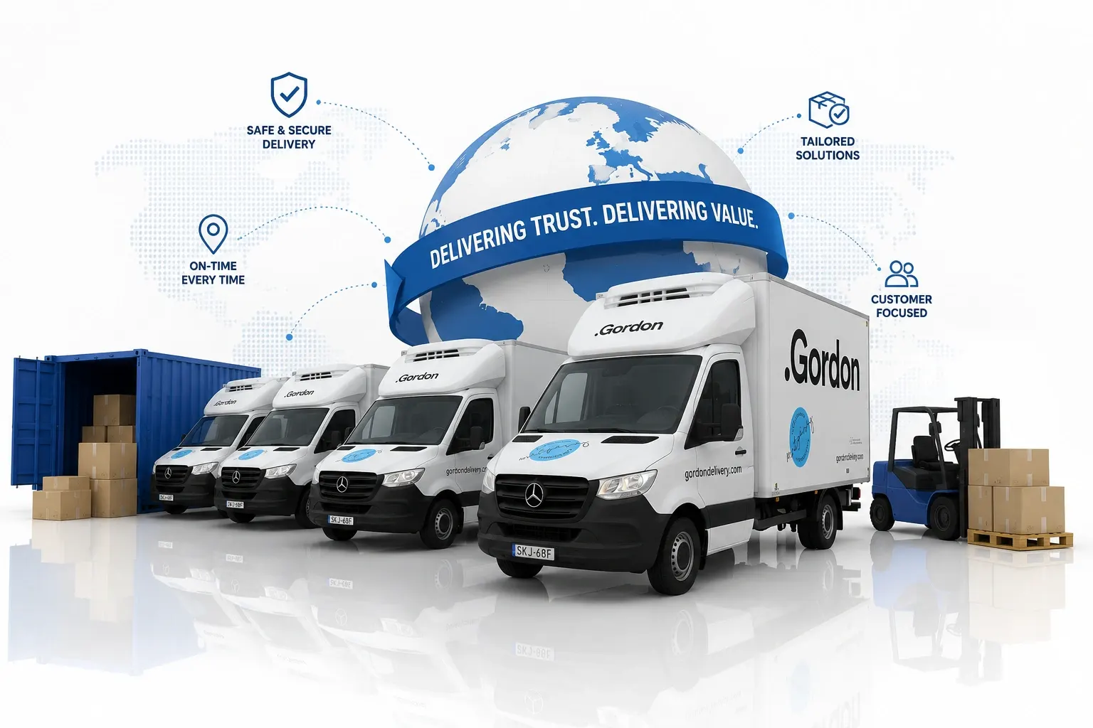 Global logistics network illustration