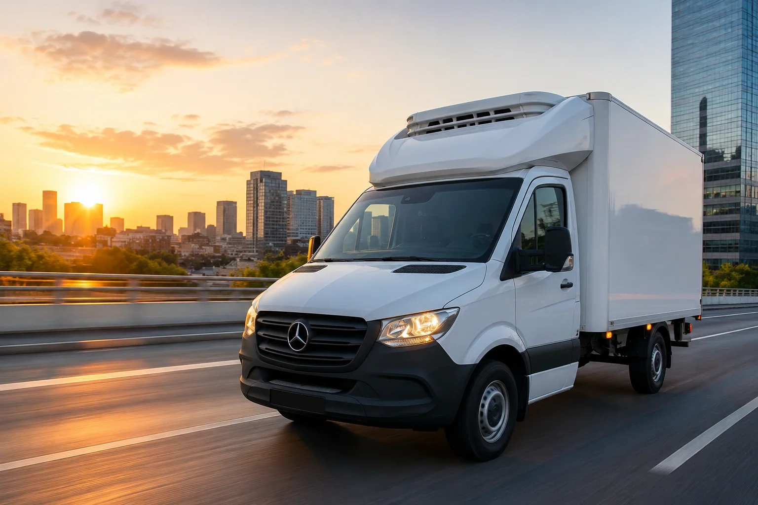 Bexim AB Mercedes Sprinter fleet on the road