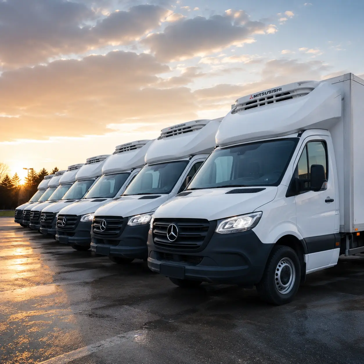 Bexim AB Sprinter fleet lined up